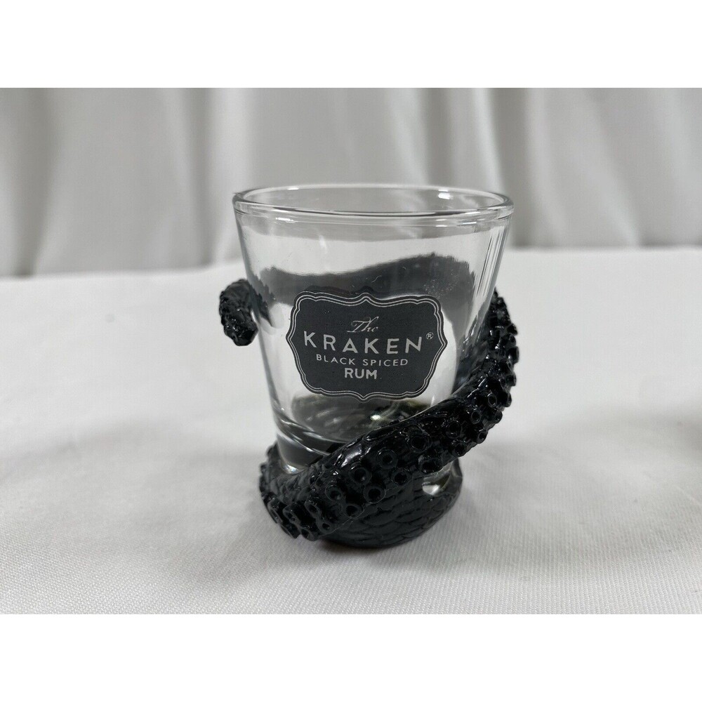 KRAKEN Black Spiced Rum Shot Glass 3D Tentacle Squid #706